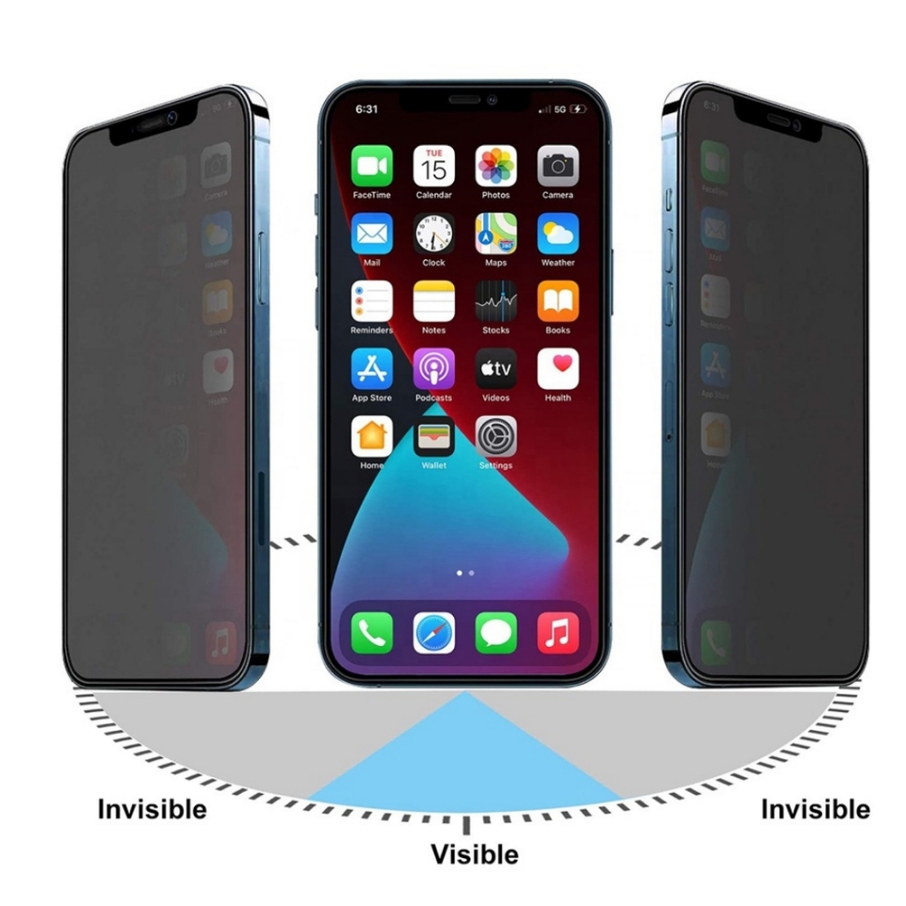 Privacy Screen Protector for iPhone 14, 14 Pro Max, 13 Pro, 12 Pro, 11 Pro Max - Picture 2 of 4
